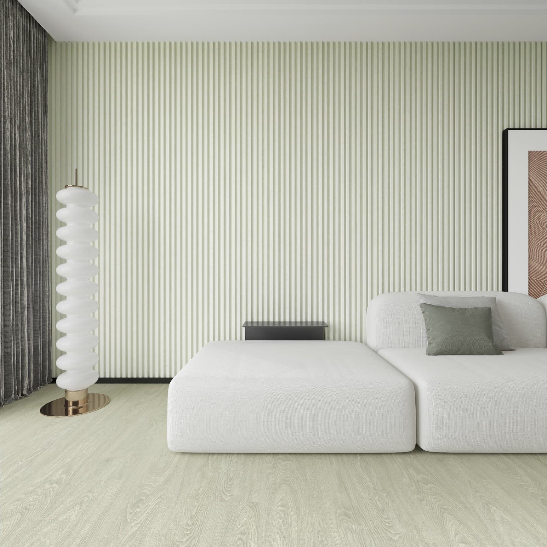 Application of SPC Wall Panel Sage Grey